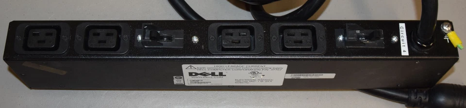 Dell 3T767 APC AP6030 Unmanaged PDU 100-120 VAC 24A L5-30P to 4x C19 Outlets - Image 3 of 4