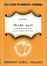Spartito musicale Occhi neri linea melodica e accordi canzone popolare russa