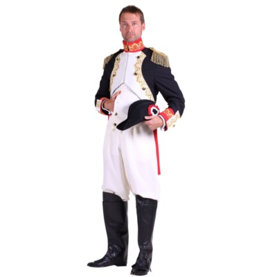 Napoleon Kostüm General für Herren Gr. M-XXL mehrfarbig franz. Kaiser Fasching 