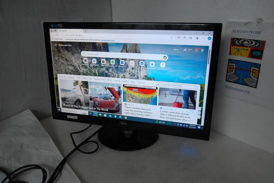 AOC E2752She 27" LED Monitor Widescreen 1080p HD HDMI DP VGA 16:9 2ms 270LM00004 - Image 2 of 4