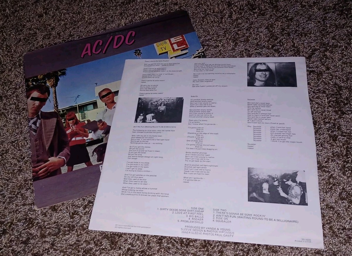 AC/DC Dirty Deeds Done Dirt Cheap Atlantic SD 16033 (1981) W Lyric