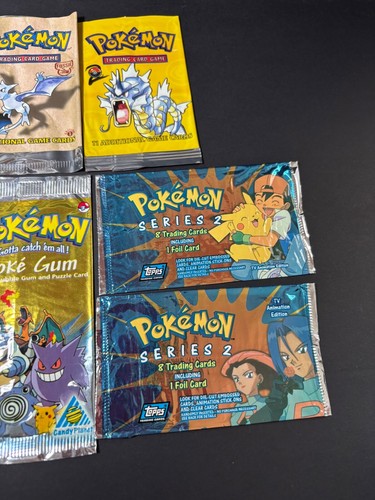 Pokémon Vintage Pack Wrapper Lot of 9 EMPTY WRAPPERS NO CARDS - Picture 5 of 8