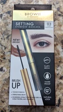 Mascara Browit By Nongchat Setting Eyebrow Brush Up #03 Dark Chocolate
