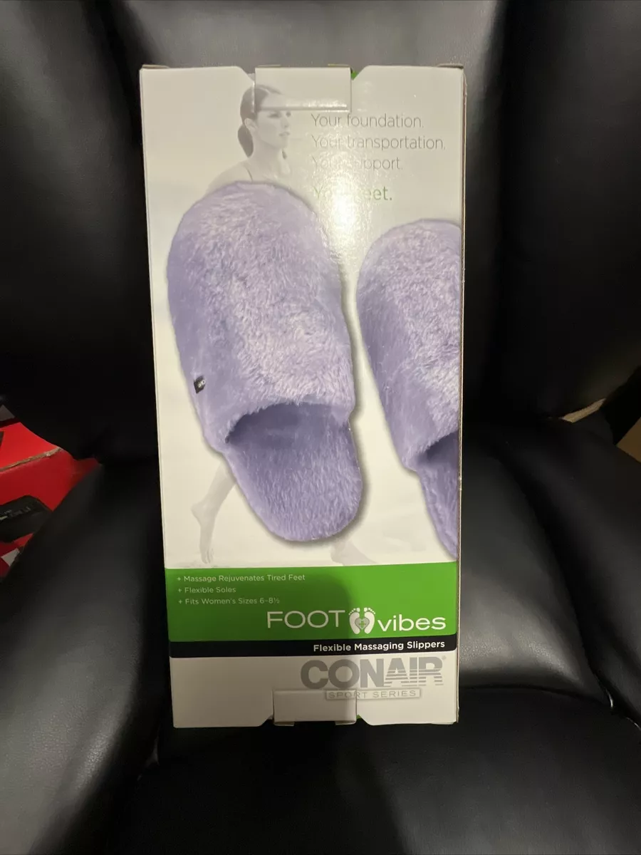 CONAIR Foot Vibes Massaging Vibrating Slippers Sports Series