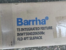 (6 Pack) Barrina LED T5 Integrated Single Fixture, 4FT, 2200Lm, 6500K (Super Bri