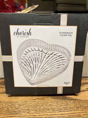 Shannon Crystal Cherish by Godinger Tenderness Heart Shape Tray NIBTrinket Candy