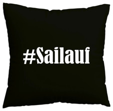 Kissenbezug #Sailauf I love Sailauf Schwarz 143240