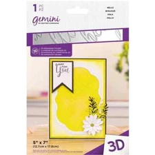 Gemini By Crafters Companion 3D EMBOSSING FOLDER - HELLO