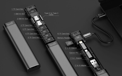 1PC Multi Functional Cable Stick Smart Adapter Card Storage Data USB TF Reader