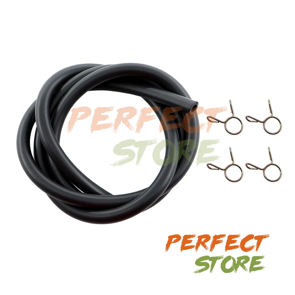 Manguera de goma de 3 pies línea de combustible para Kawasaki (9 mm OD) (6 mm ID) carburador + abrazadera de resorte Foto 3 de 4