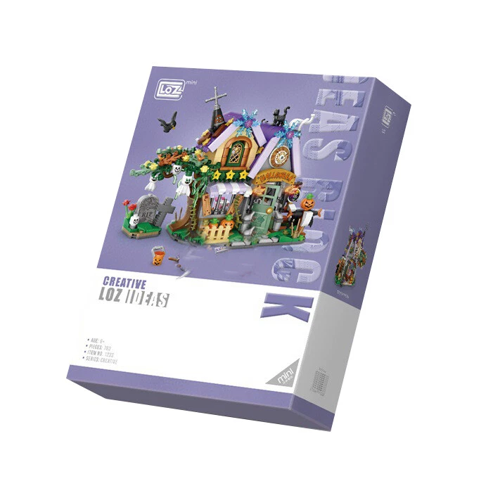LOZ Halloween Christmas House Pumpkin Carriage Mini Street Building Blocks Toys - Image 2 of 4