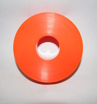 (1) ONE - ORANGE 4'' DIA. X 1'' WIDE URETHANE GUIDE ROLLER / CONVEYOR WHEEL