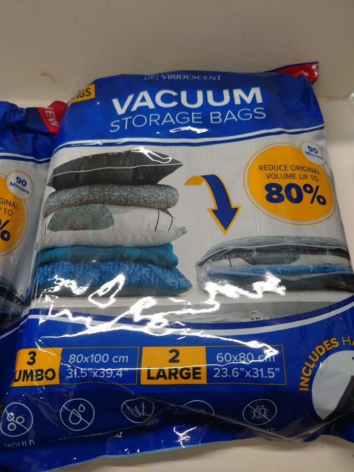 BNIW VIRIDESCENT x10 Vacuum Storage Bags, 6 Jumbo, 4 Large CG P16 eBay