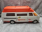 Vintage Tonka Pressed Steel Ambulance Rescue Vehicle Van Truck Orange White