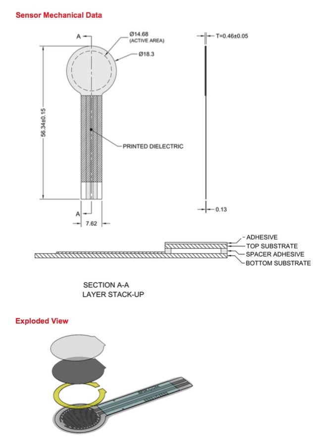 GENUINE INTERLINK FSR402 FORCE SENSING SENSITIVE RESISTOR (QTY 1) SHIPS ...