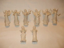 8x Vintage Karl Klette Dresden Crown D White Porcelain Musician Angels Germany