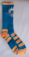 Miami Dolphins Men's Crew Socks Large Size 10 to 13 Patches