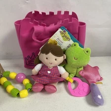 Earlyears Lil’ Princess Play Set 6m+ Baby Toy Set 4 Toys W/ Carrying Bag New