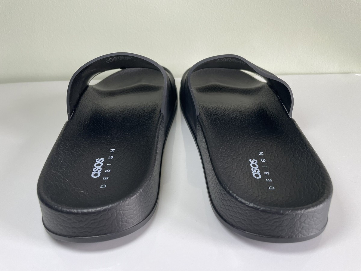  DESIGN  Men’s sandals in black Size 12 ASOS Chunky Neoprene Sandal With Skater Detailing in Black  main image 2