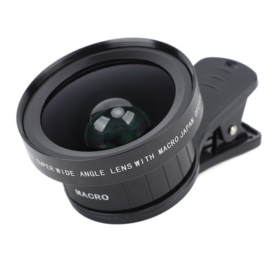 2 In 1 Phone Camera Lens Kit 0.45X Wide Angle 12.5X Macro Universal Clip On Hot