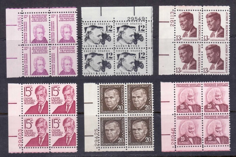 1278-1295 - 1¢-$5 Prominent Americans Complete Plate Blocks - VF NH - CV $78.65 - Image 3 of 4
