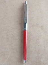 Vintage Paper Mate Double Heart Ballpoint Pen Regular Grip Brass Threads Red