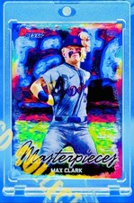 Max Clark ROOKIE RC BOWMAN MASTERPIECE REFRACTOR CARD BOWMAN’S BEST TIGERS MINT. rookie card picture