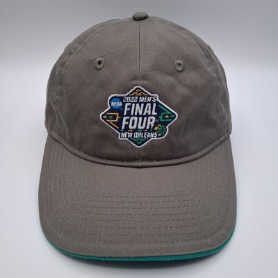 2022 NCAA Mens Final Four New Orleans Hat Cap Strap Back Gray White Script Patch