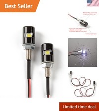 2pcs License Plate Light License Tag Screw Bolt Lamp 12v White Led Bulb Wa...