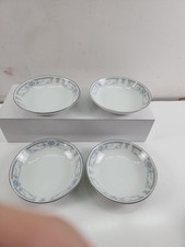 Sheffield Blue Whisper Porcelain Fine China Dessert Bowls Made in Japan Set of 4