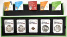2014 Lot of 5 Brazil Olympic Coins 5 Reais & 10 Reais NGC PF70 w/COAs in OGP