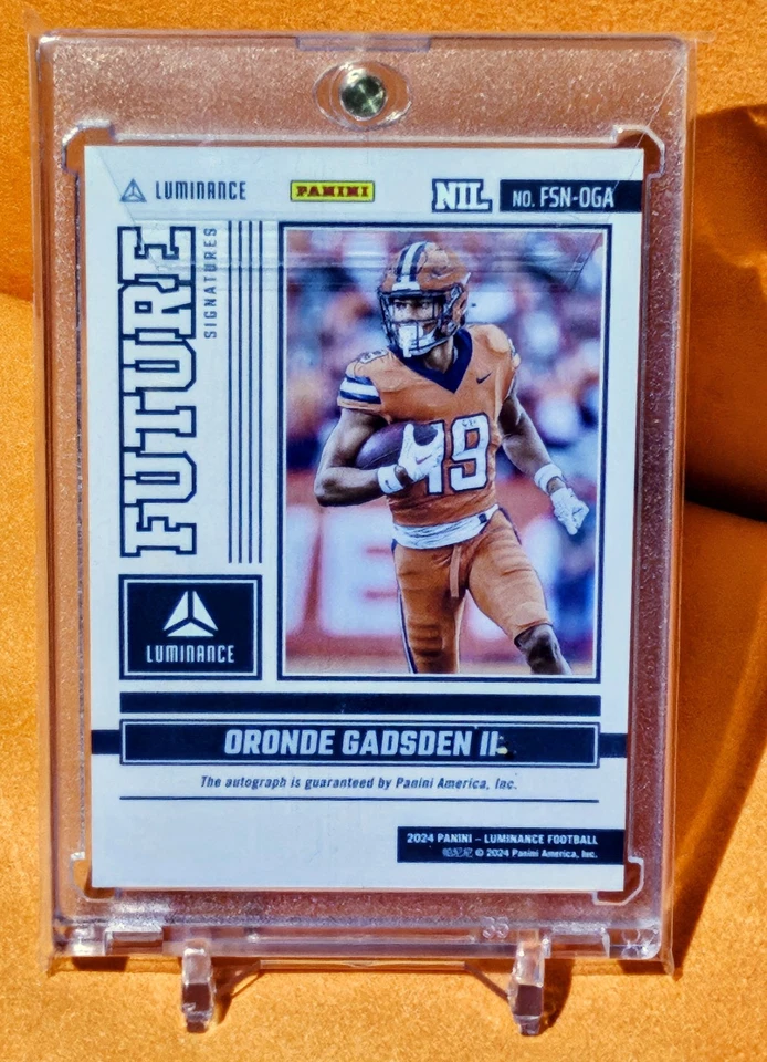 2024 Panini Luminance ORONDE GADSDEN ll Auto Rc Gold Future Signatures NIL SP Foto 2 de 2
