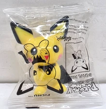 Vintage 2001 Nintendo Pokemon Pichu Kelloggs Cereal Bowl Pals Mini 2" Toy (New)