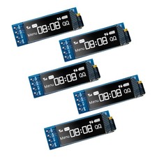 5 Pcs 0.91 Inch I2C OLED Display Module IIC OLED Screen DC 3.3V 5V with Ardui...