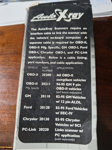 NEW AUTOXRAY OBDII 20200 GENERIC Cable + FORD 20120 OBD2 Diagnostic Code Scanner - Bild 5 von 5