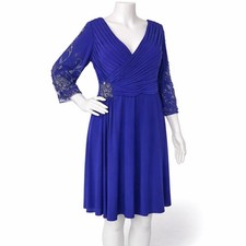 Terani Couture lila Cocktail Hochzeit Party Anlass Kleid UK 18/20 Perlen