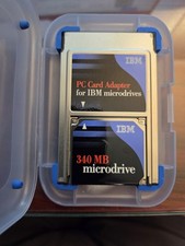 NEW IBM 340MB Microdrive CF+ Type II DMDM-10340 22L0043 and PC Card Adapter
