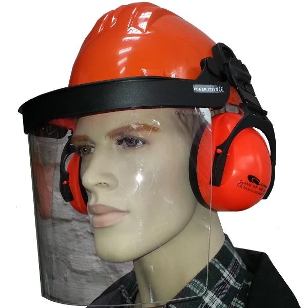 Profi Bauhelm mit Gesichtsschutz und Gehörschutz Helm Schutzhelm versch. Farben - Bild 4 von 4