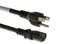 AC Power Cord, C13 to 5-15P, 14 AWG, 20ft, Black