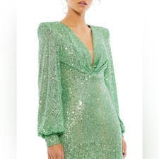 IEENA for Mac Duggal Green Sequin Dress 16