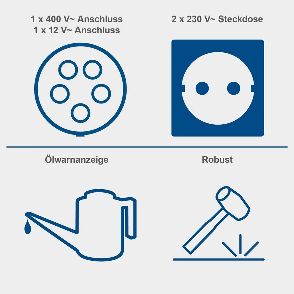 Scheppach Stromgenerator SG7100x Stromerzeuger 4-Takt Generator 5400 W - Bild 4 von 4