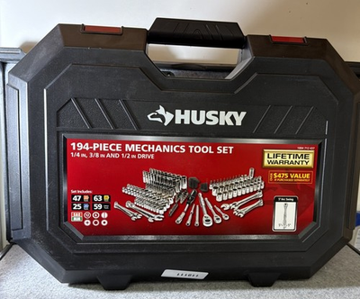 #ad #ad Husky 194 Piece Mechanic Tool Set H194MTS 1 4quot;38 quot;1 2quot; Drive SAE amp; Metric $119.99