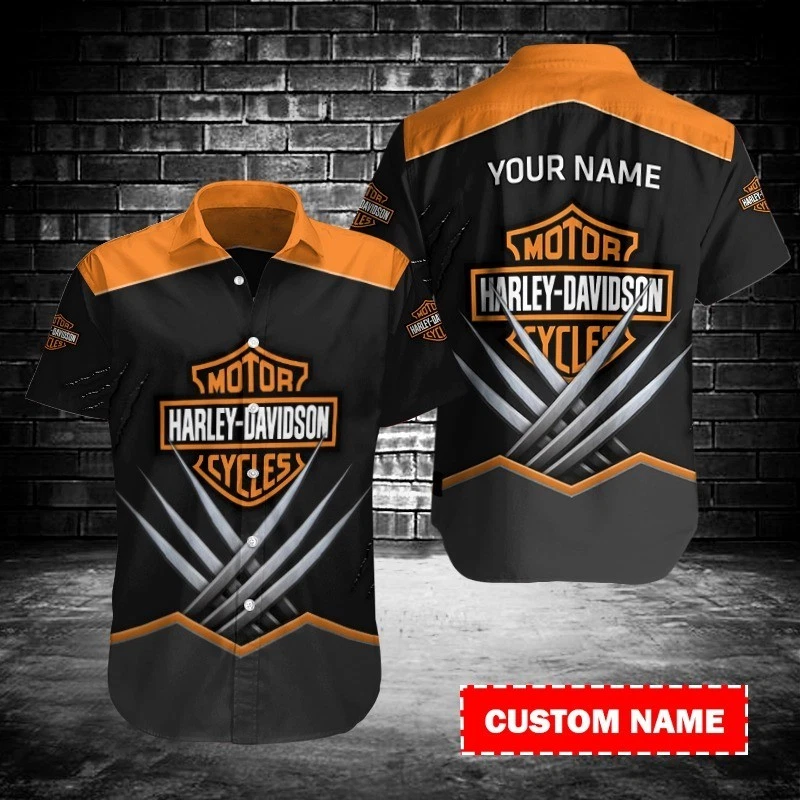 Personalized Harrley Motor Davidson'n Racing Casual Shirt Button Down Unisex Adult
