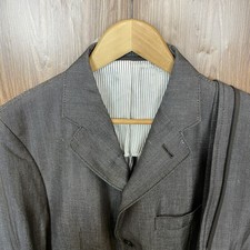 Corneliani ID Sport Coat Mens 38R Brown Herringbone Linen Cotton Italy Made