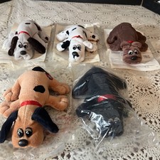 Vintage Tonka Pound Puppies Mini Plush 8" 5pc Lot 1986