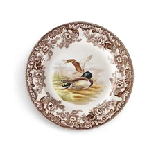 Spode Woodland Mallard 9" Soup Plate - Rustic Fine Earthenware
