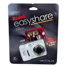 Kodak EasyShare C1530 14.0MP 3x Optical Digital Camera Silver NEW SEALED Compact