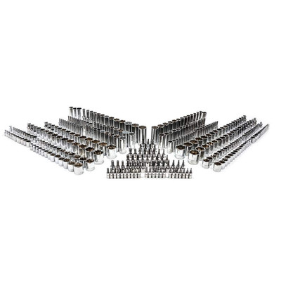 #ad Husky Master Socket Set 347 Piece Alloy Steel Large Markings in Polished Chrome $332.00