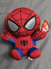 SPIDER-MAN TY Beanie Baby 6" Spiderman Marvel Avengers Plush Stuffed Animal Toy