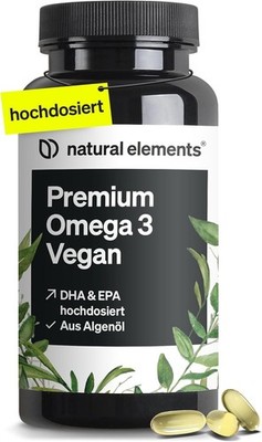 natural elements Premium Omega 3 Vegan   60 Kapseln